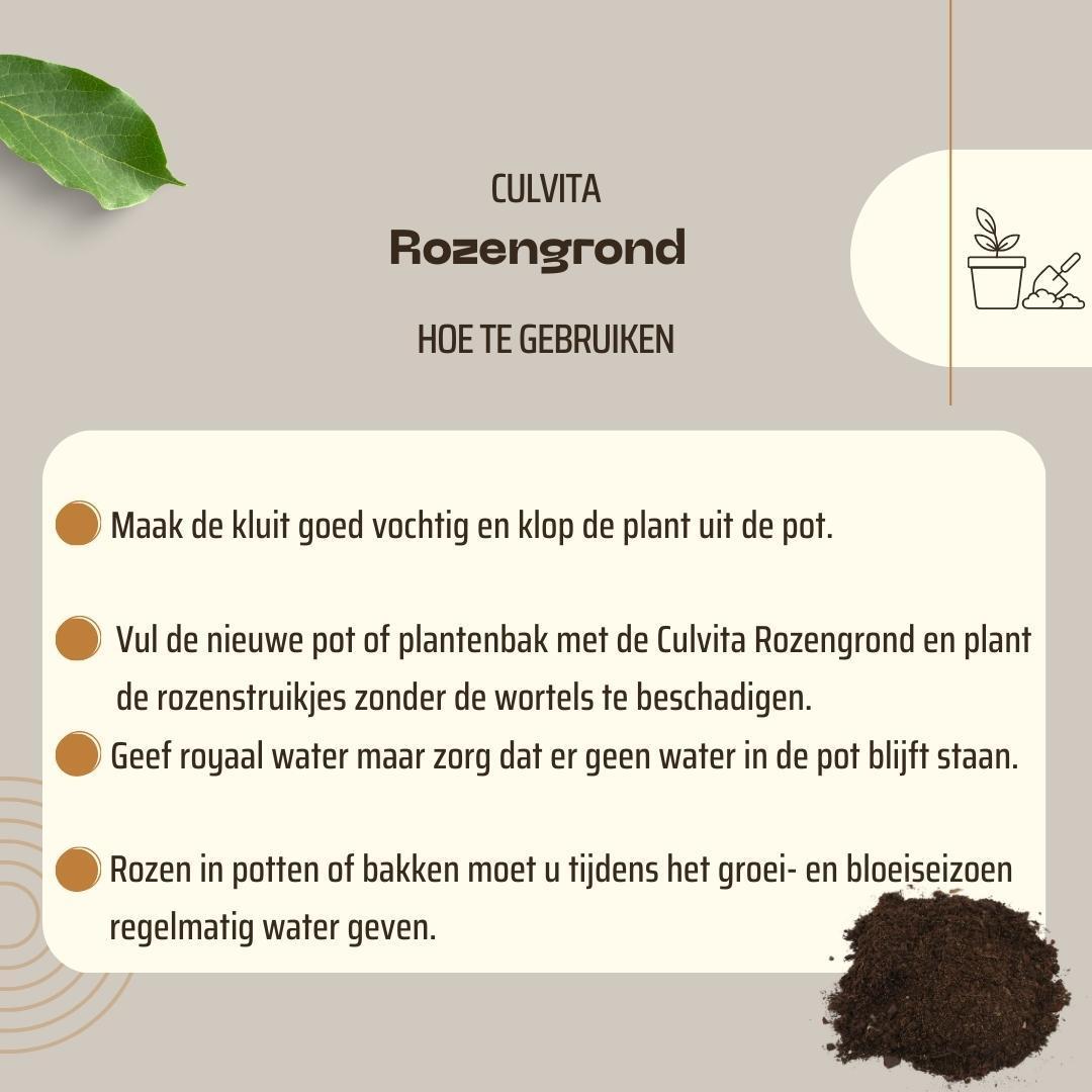 Culvita | Rozengrond 40 liter - potgrond geschikt voor rozen - inclusief RhizoPlus wortelverbeteraar