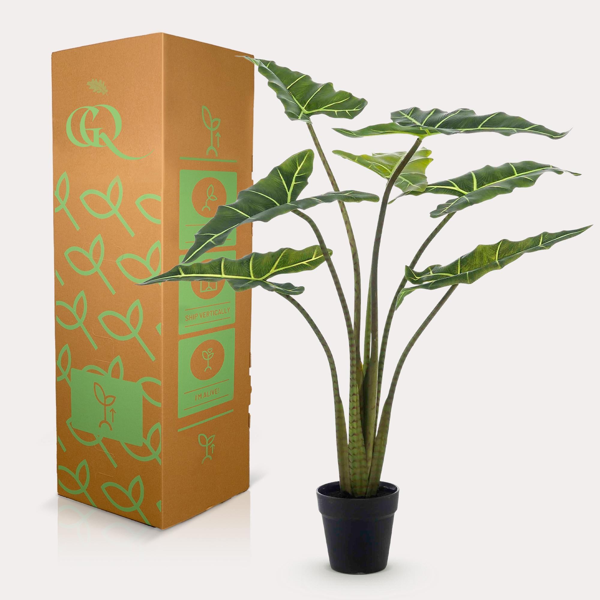 Alocasia Frydek Kunstplant - Olifantsoor 90 cm - Blijvend groene blikvanger