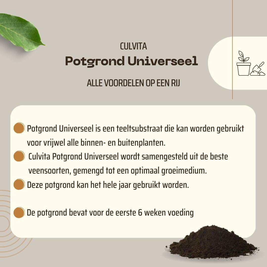 Culvita | Universele Potgrond inclusief 2 maanden plantenvoeding 40 liter