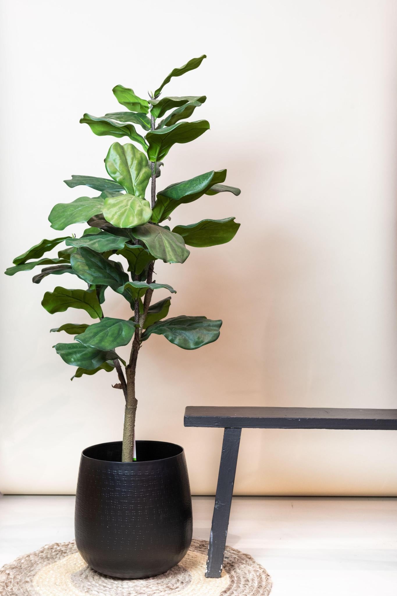 Ficus Lyrata - kunstplant - Tabaksplant - 125 cm - Ideale interieurdecoratie