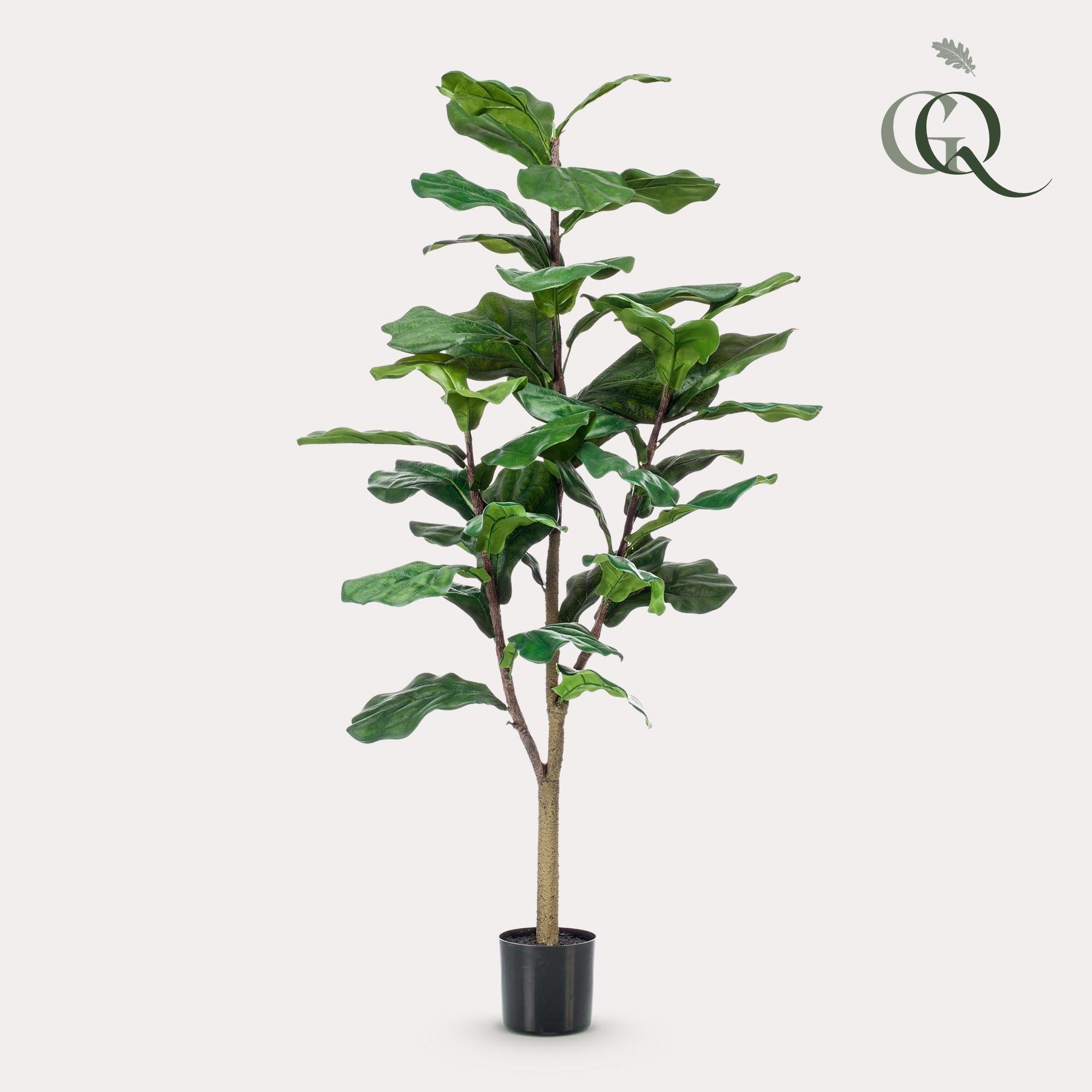 Ficus Lyrata - kunstplant - Tabaksplant - 125 cm - Ideale interieurdecoratie