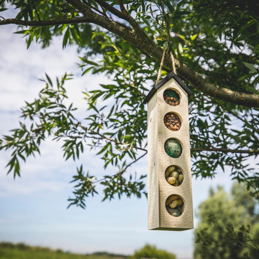 Vogelvoederhuisje | Big Chalet feeder vogelhuis - 500 gram voeding