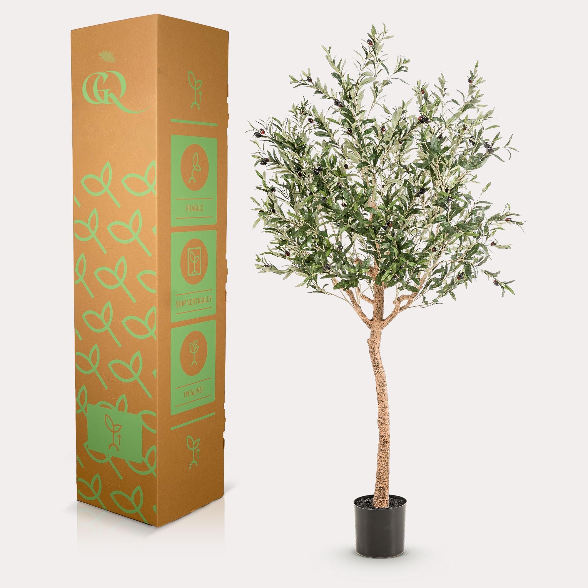 Kunst Olijfboom - Olea Europaea - 180 cm - Mediterrane sfeer in huis