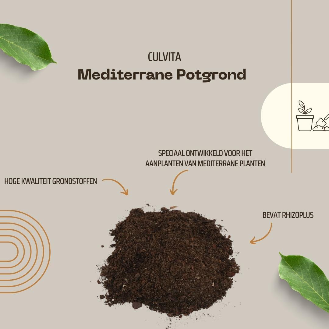 Culvita | Mediterrane Potgrond 40 Liter met RhizoPlus – Premium Potgrond voor Mediterrane Planten