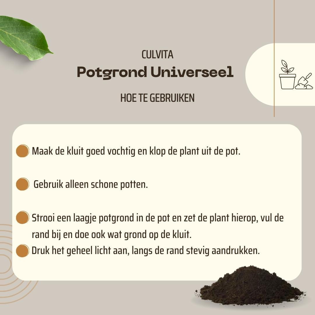 Culvita | Universele Potgrond inclusief 2 maanden plantenvoeding 40 liter