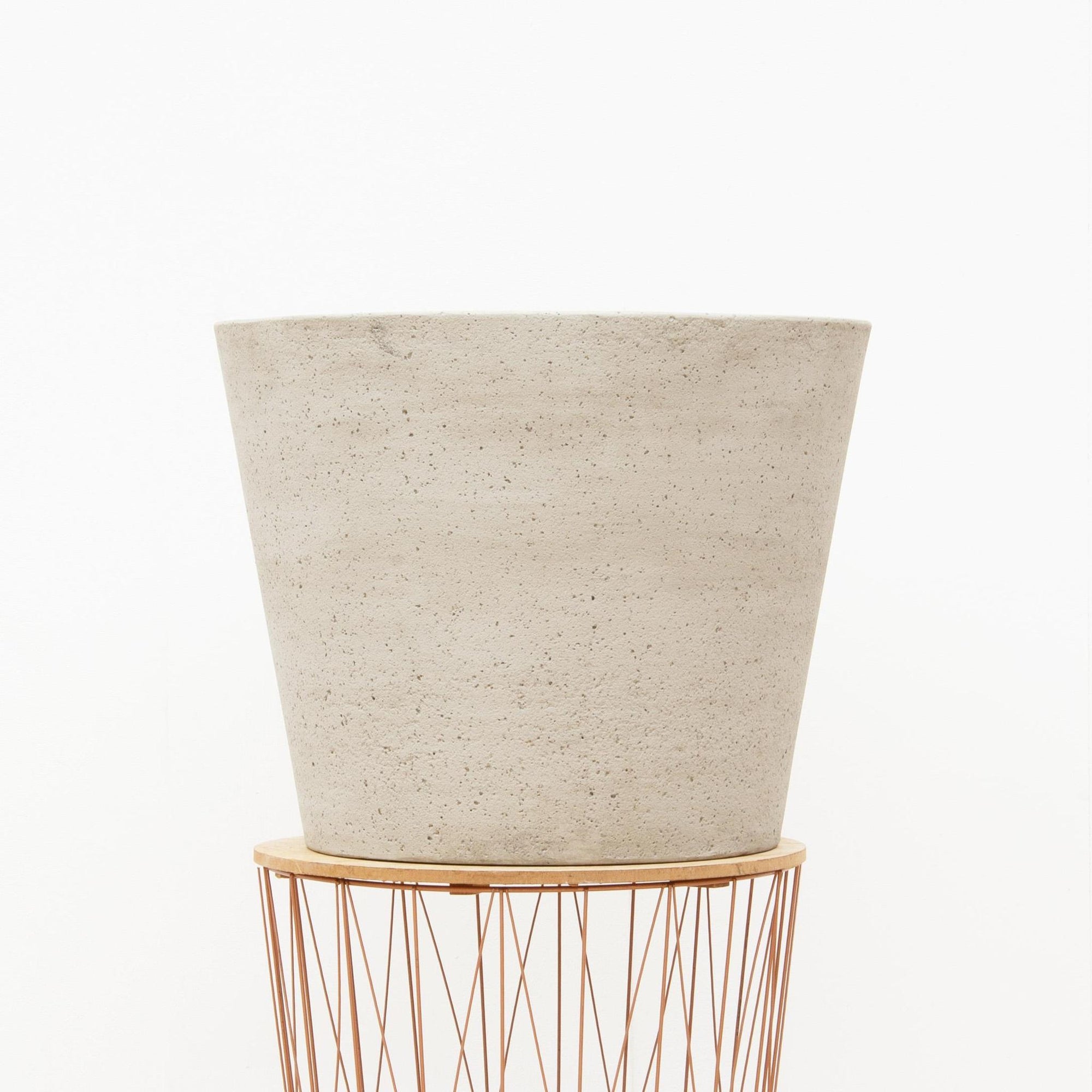 Bucket Beige Washed Bloempot - Ficonstone pot kopen