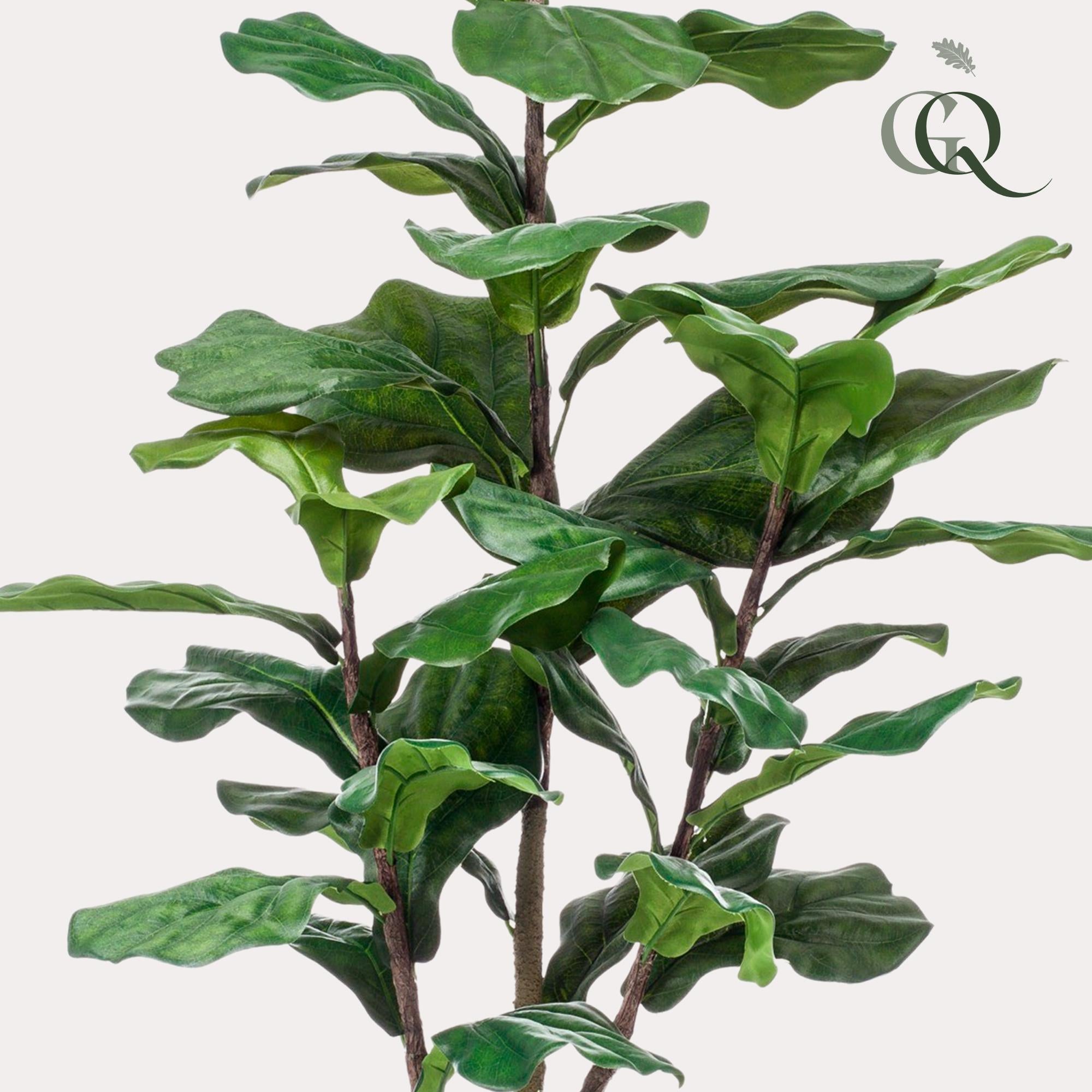 Ficus Lyrata - kunstplant - Tabaksplant - 125 cm - Ideale interieurdecoratie