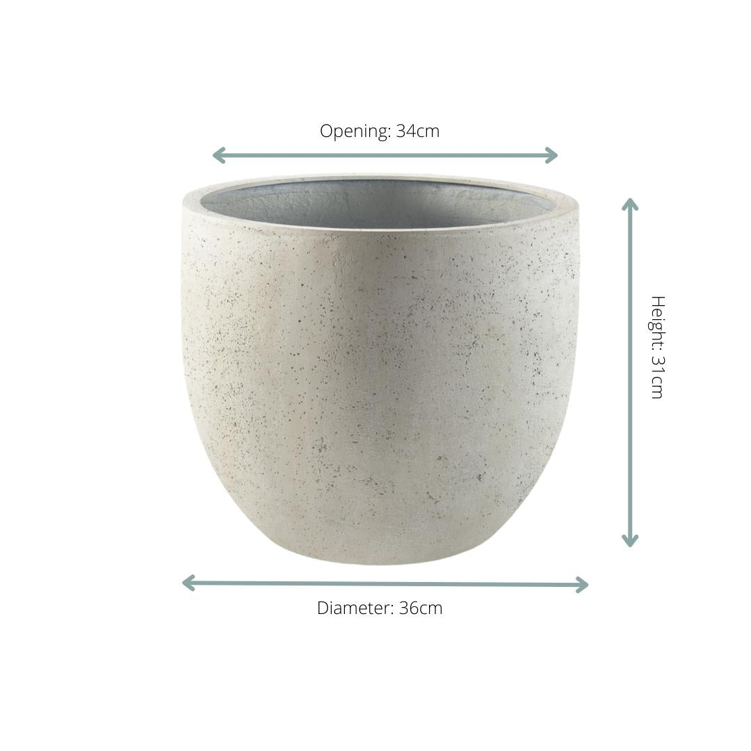 Pot Grigio New Egg Antique White - Prachtige moderne bloempot