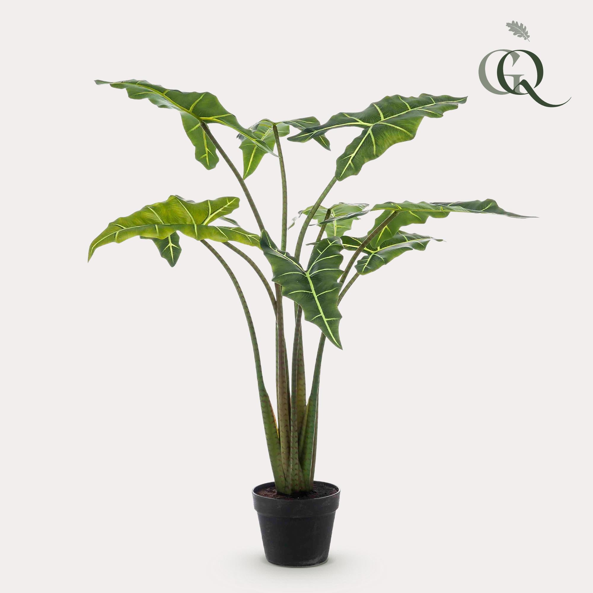 Kunstplant Alocasia Frydek – Olifantsoor – 100 cm - Blijvend mooi