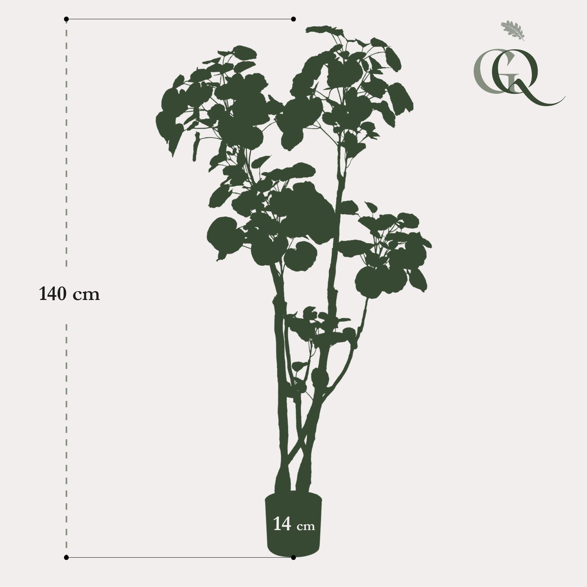 Kunstplant Polyscias - Aralia - 140 cm - Een prachtige kunstplant vol leven