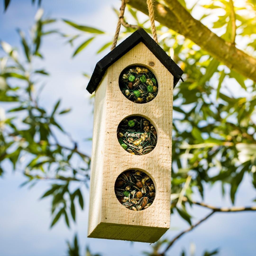 Vogelvoederhuisje | Chalet Feeder Vogelhuisje - 500 gram - Roodborstjes